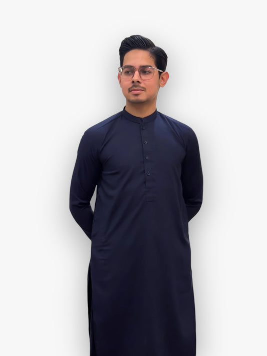 Neelam - Navy Blue Wash & Wear Suit